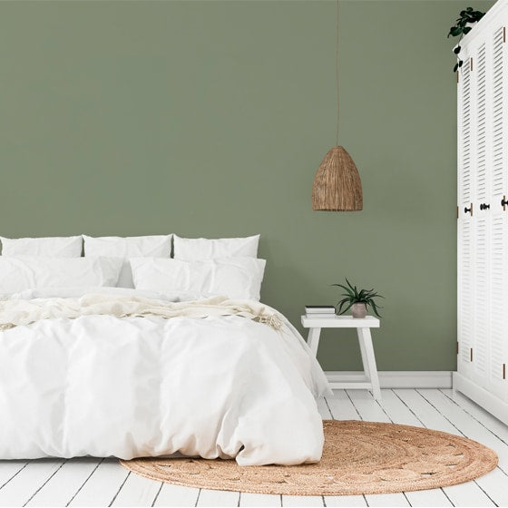 Pintura pared verde oliva